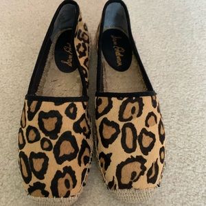 Sam Edelman Women’s Khloe Calf Fur Espadrilles Leopard Size 8.5